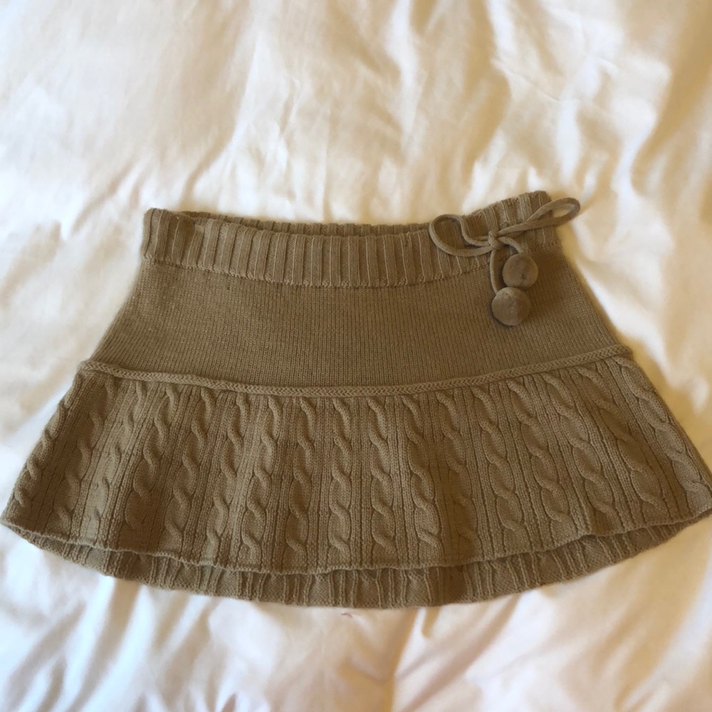 Knit mini skirt